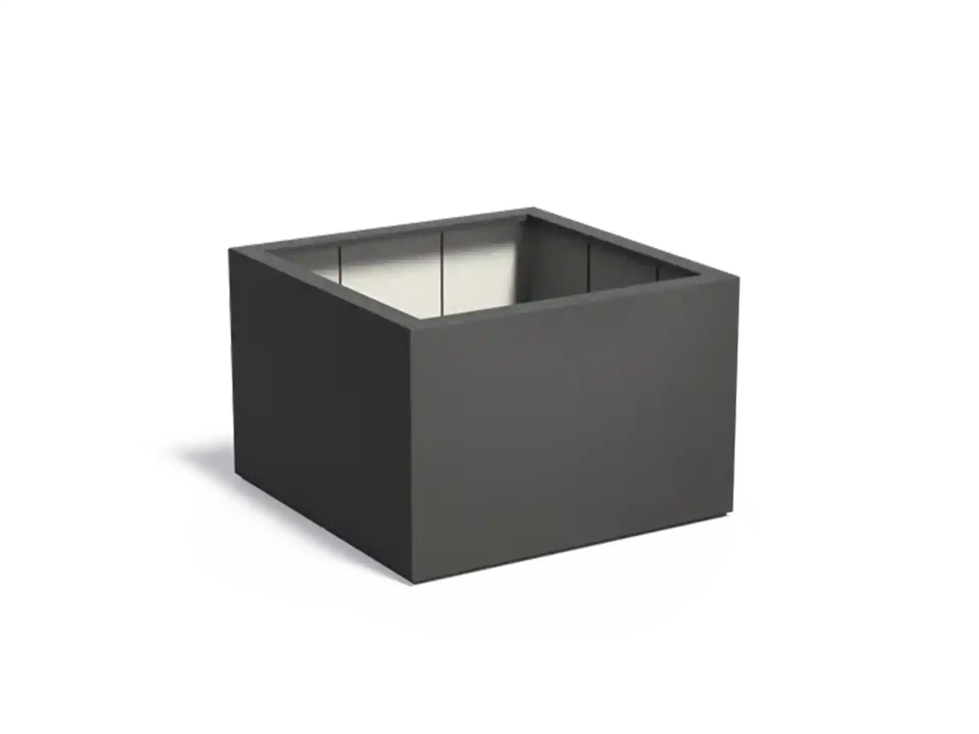 Adezz Carrez Plantenbak Polyester Vierkant 120 x 120 x 80 cm Zwartgrijs