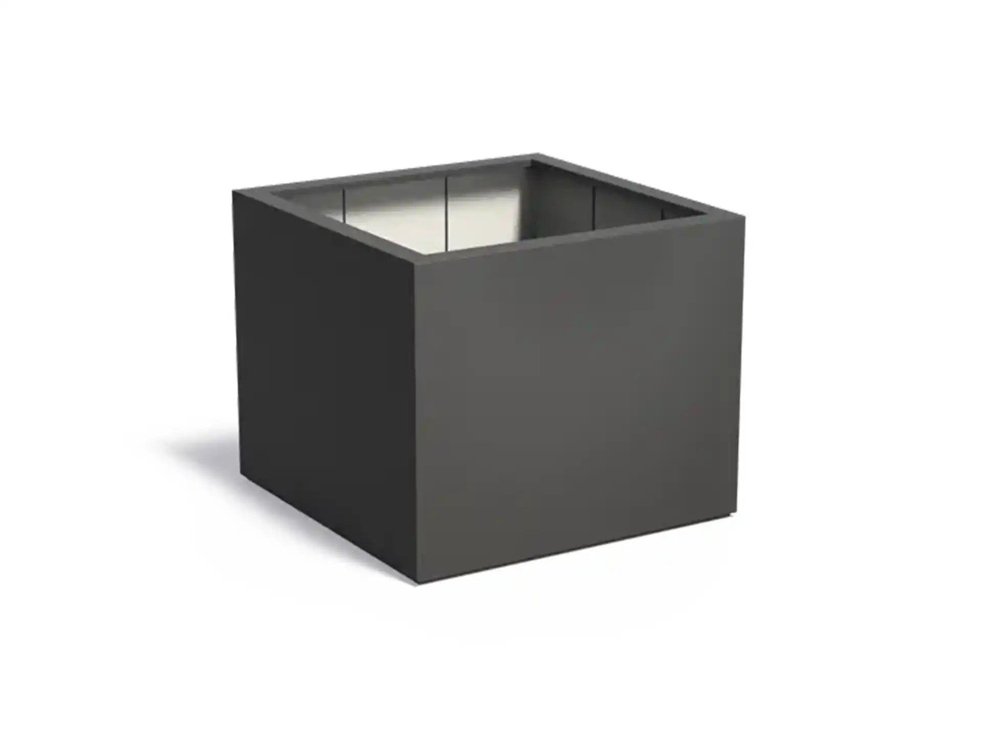 Adezz Carrez Plantenbak Polyester Vierkant 120 x 120 x 100 cm Zwartgrijs