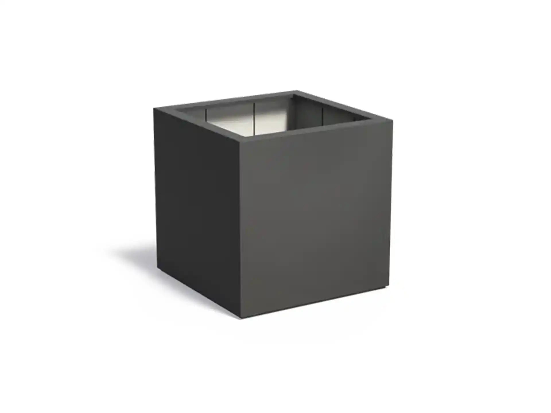 Adezz Carrez Plantenbak Polyester Vierkant 100 x 100 x 100 cm Zwartgrijs