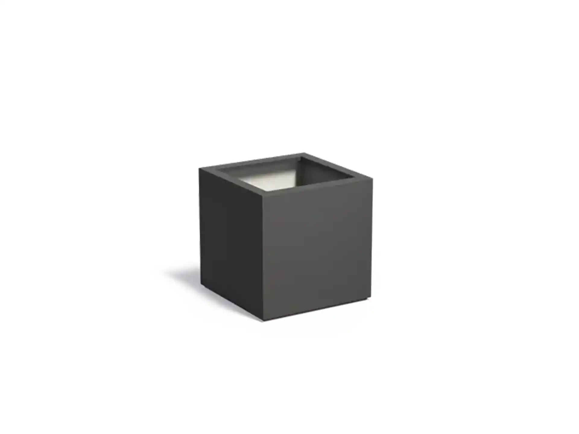 Adezz Carrez Plantenbak Polyester Vierkant 70 x 70 x 70 cm Zwartgrijs