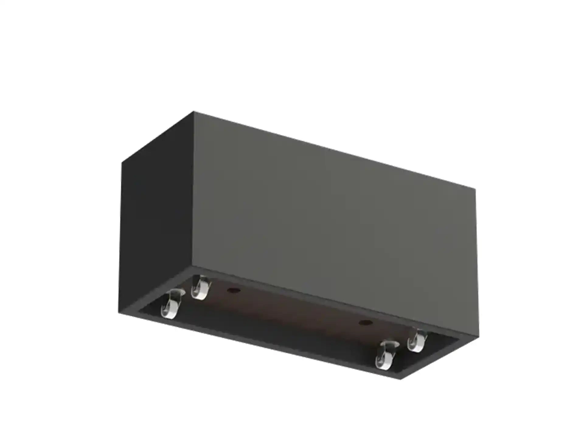 Adezz Carrez Plantenbak Polyester Rechthoek met wielen 120 x 50 x 60 cm Zwartgrijs