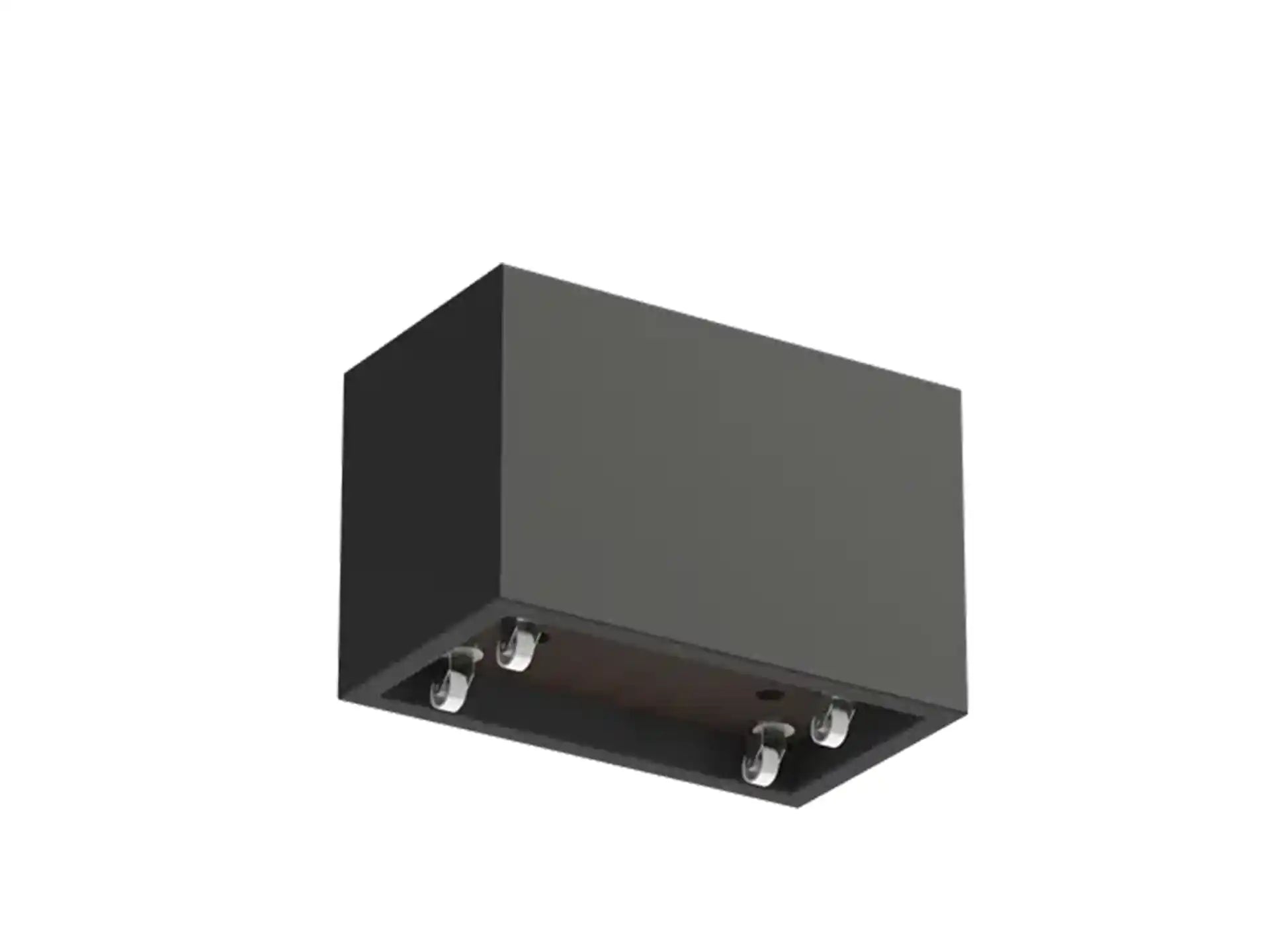 Adezz Carrez Plantenbak Polyester Rechthoek met wielen 90 x 50 x 60 cm Zwartgrijs