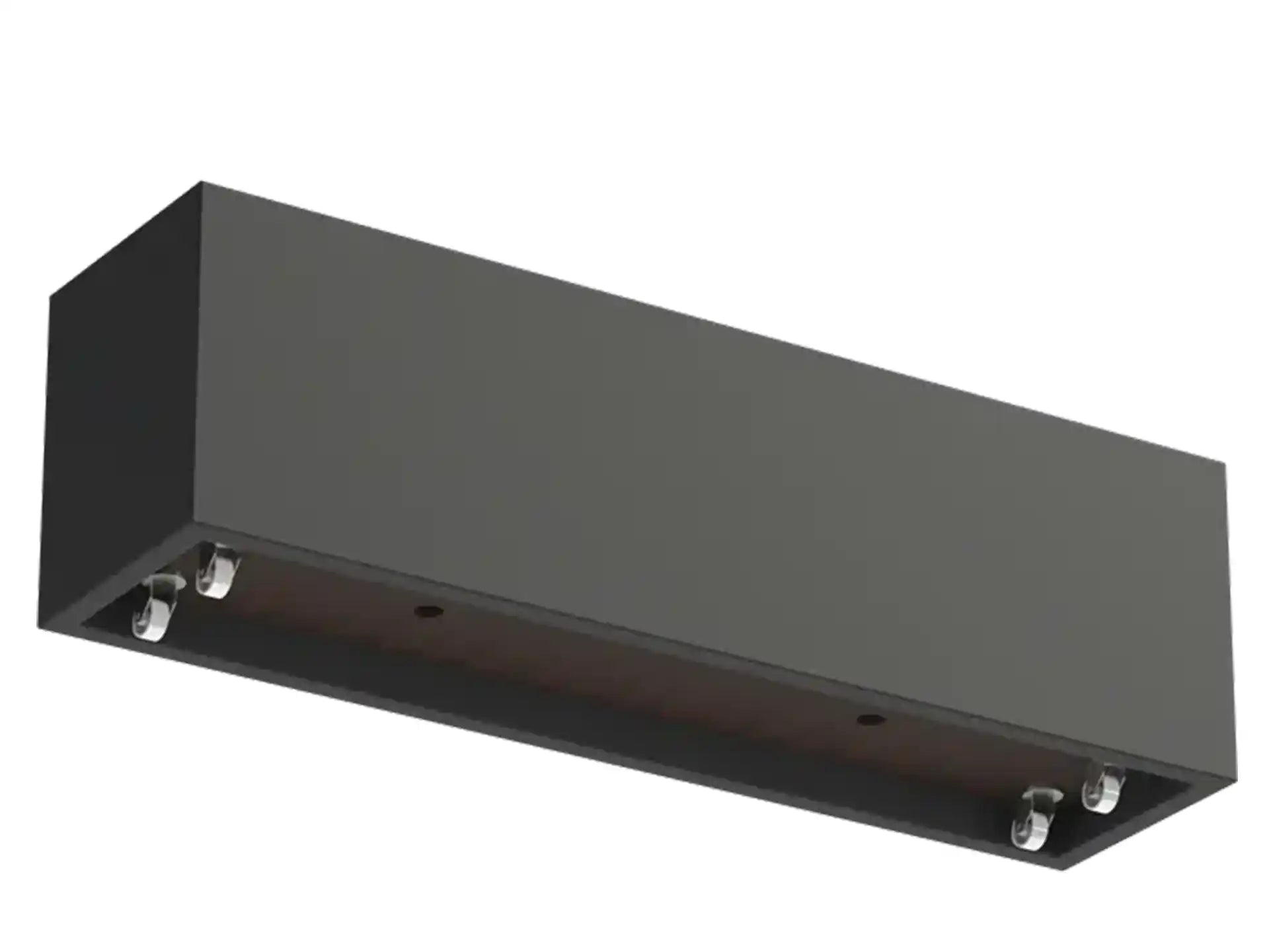 Adezz Carrez Plantenbak Polyester Rechthoek met wielen 200 x 50 x 60 cm Zwartgrijs