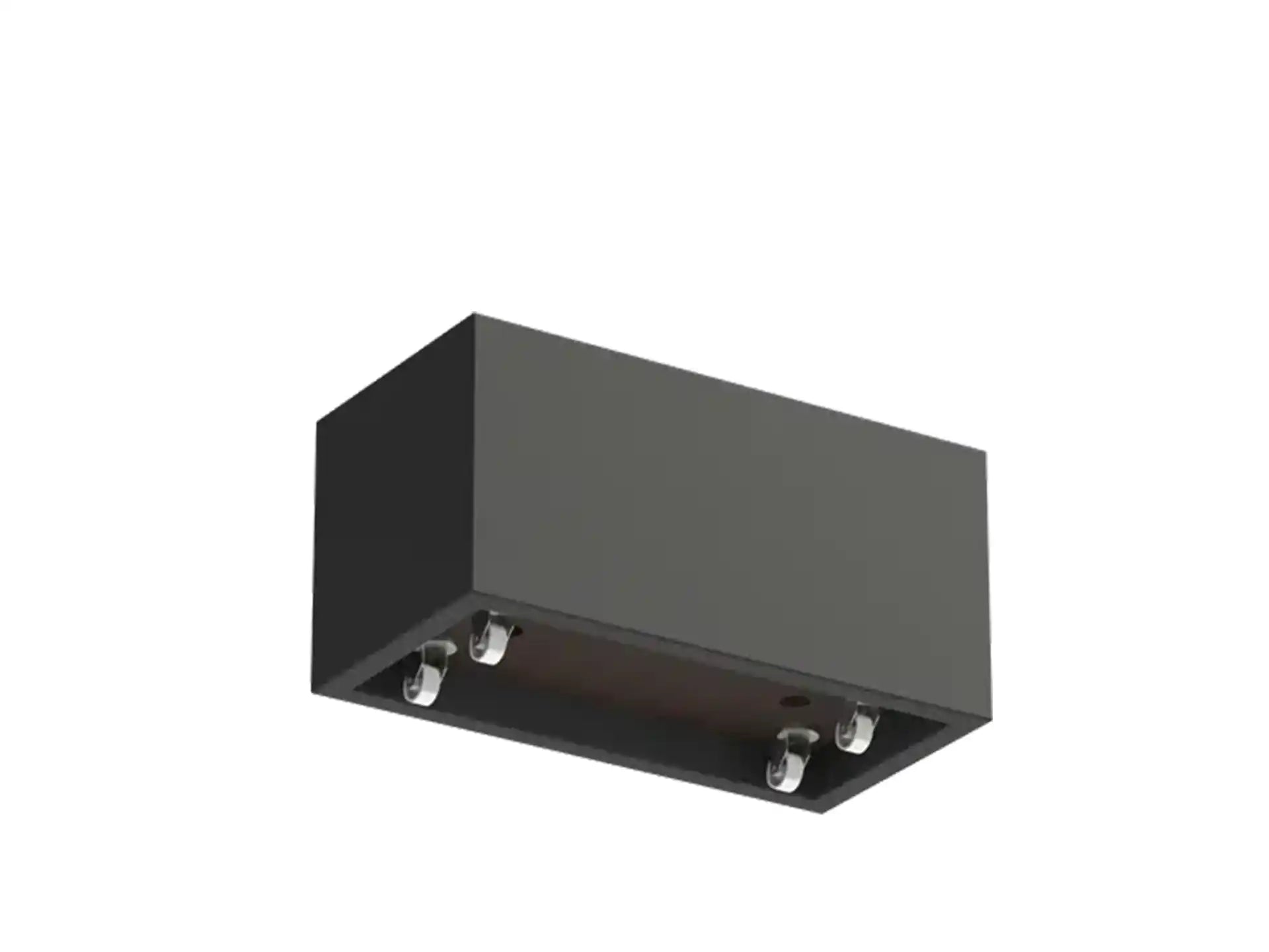 Adezz Carrez Plantenbak Polyester Rechthoek met wielen 100 x 50 x 50 cm Zwartgrijs