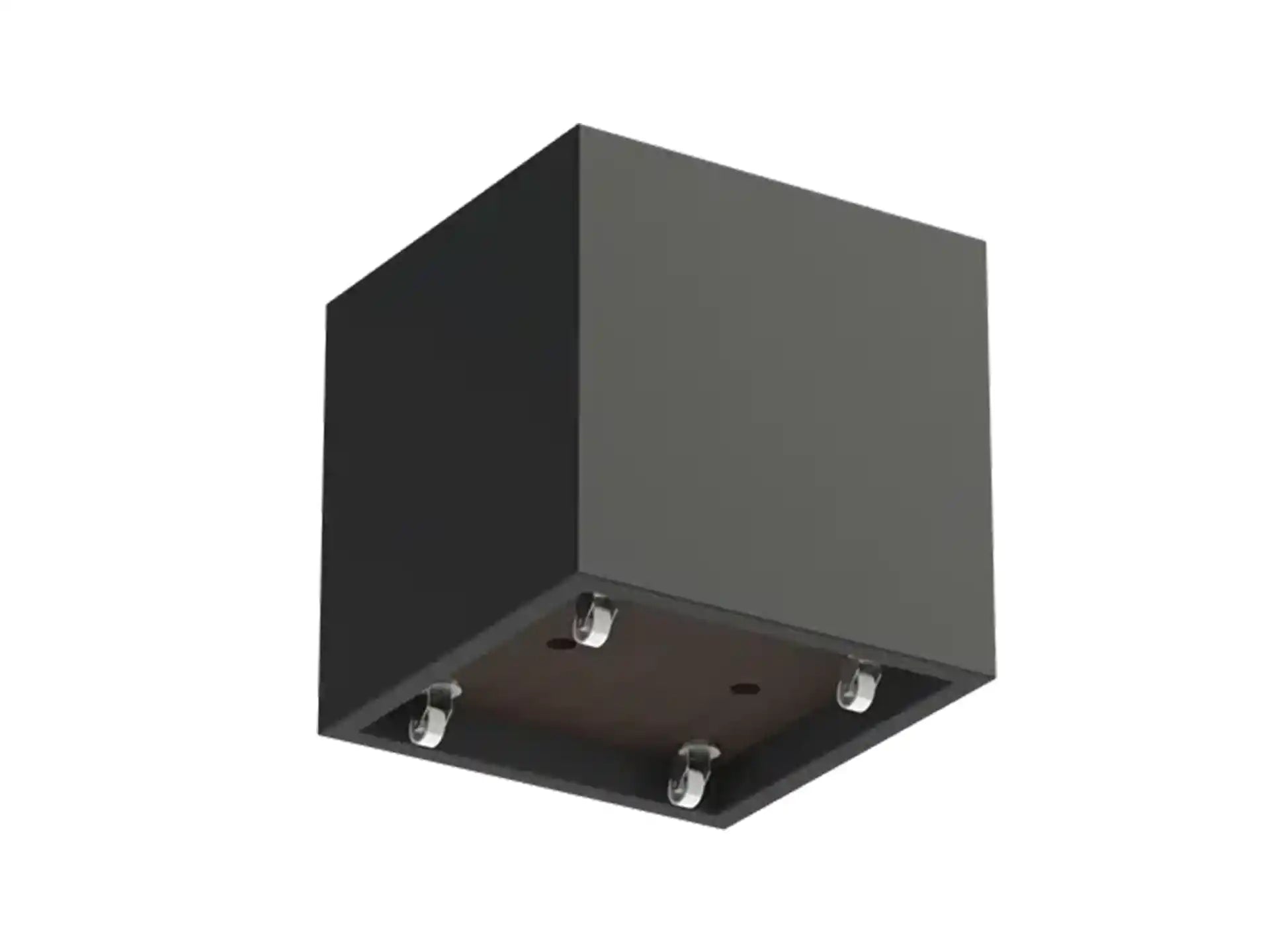 Adezz Carrez Plantenbak Polyester Vierkant met wielen 80 x 80 x 80 cm Zwartgrijs