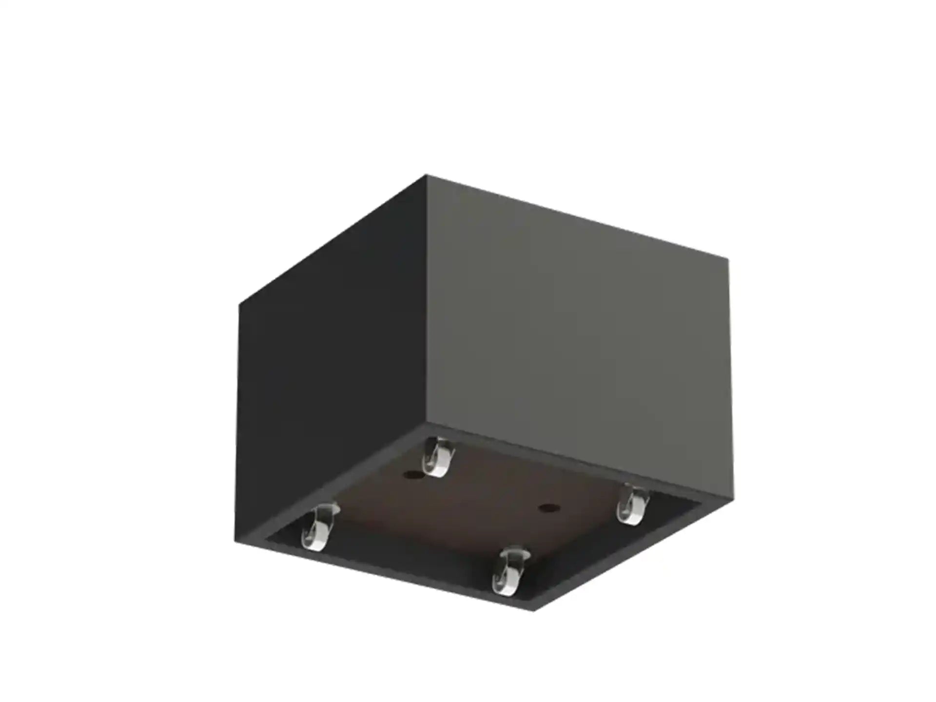 Adezz Carrez Plantenbak Polyester Vierkant met wielen 80 x 80 x 60 cm Zwartgrijs