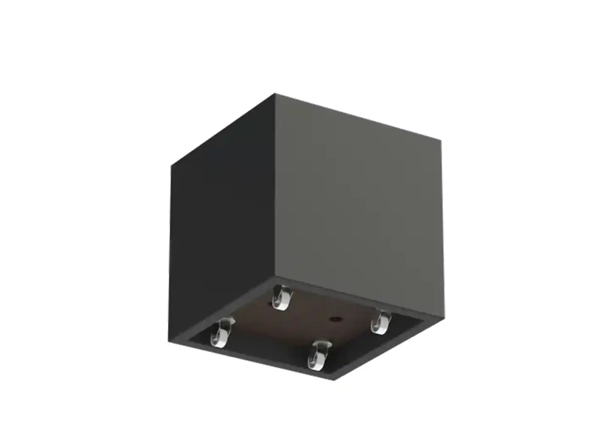 Adezz Carrez Plantenbak Polyester Vierkant met wielen 70 x 70 x 70 cm Zwartgrijs