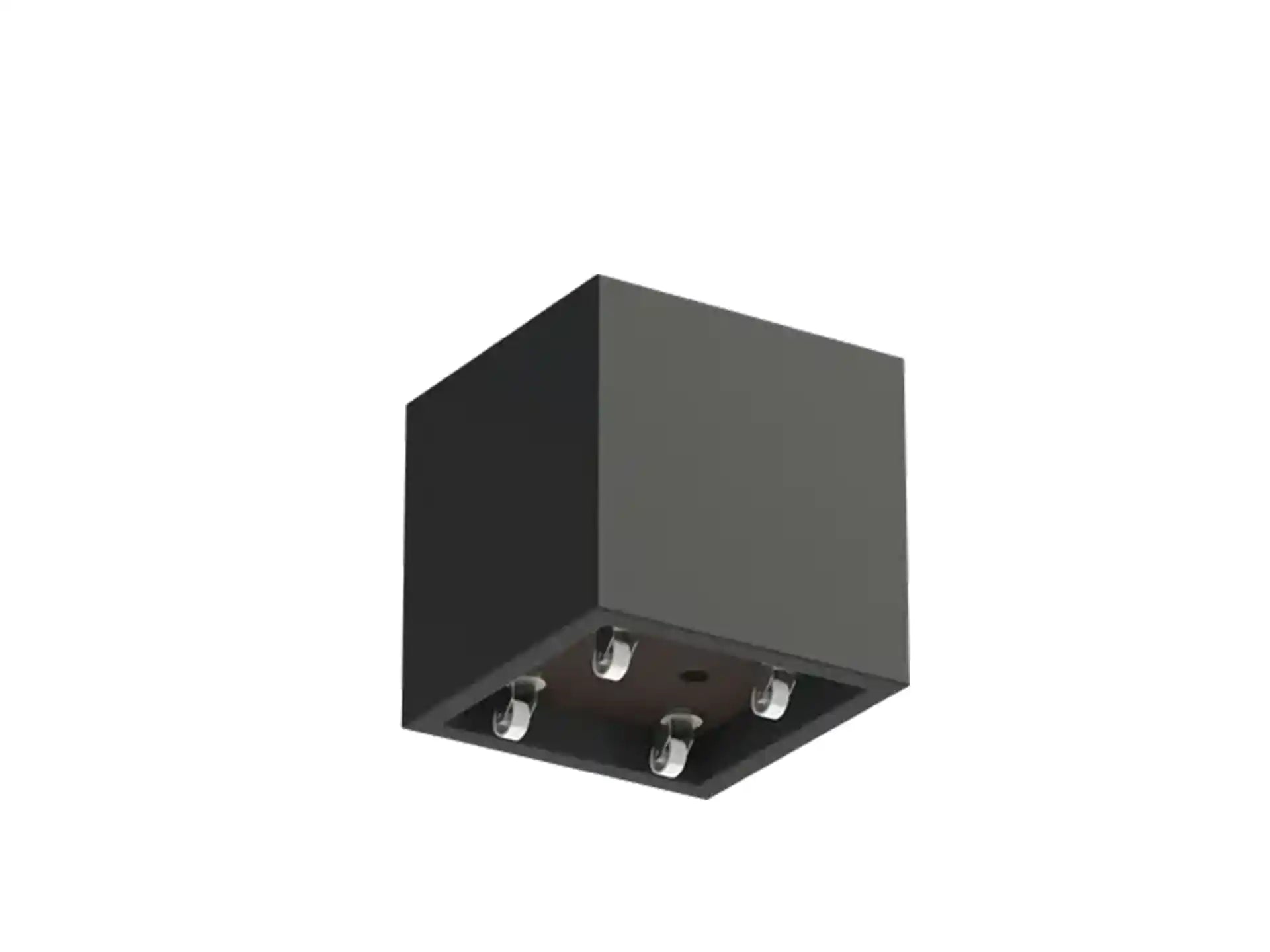 Adezz Carrez Plantenbak Polyester Vierkant met wielen 60 x 60 x 60 cm Zwartgrijs