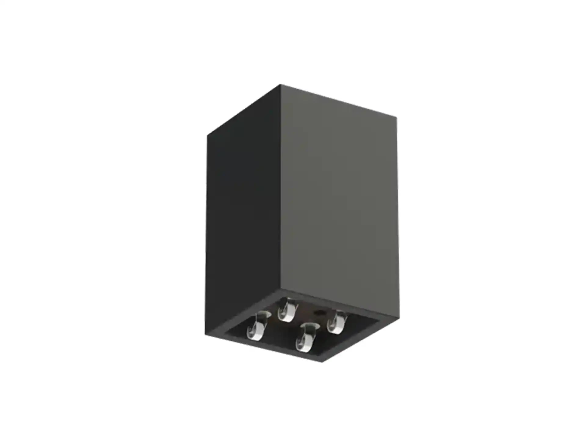 Adezz Carrez Plantenbak Polyester Vierkant met wielen 50 x 50 x 80 cm Zwartgrijs