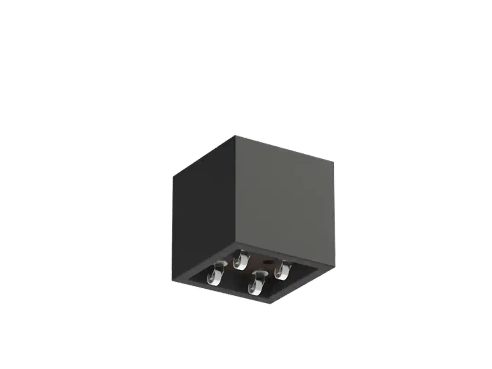 Adezz Carrez Plantenbak Polyester Vierkant met wielen 50 x 50 x 50 cm Zwartgrijs