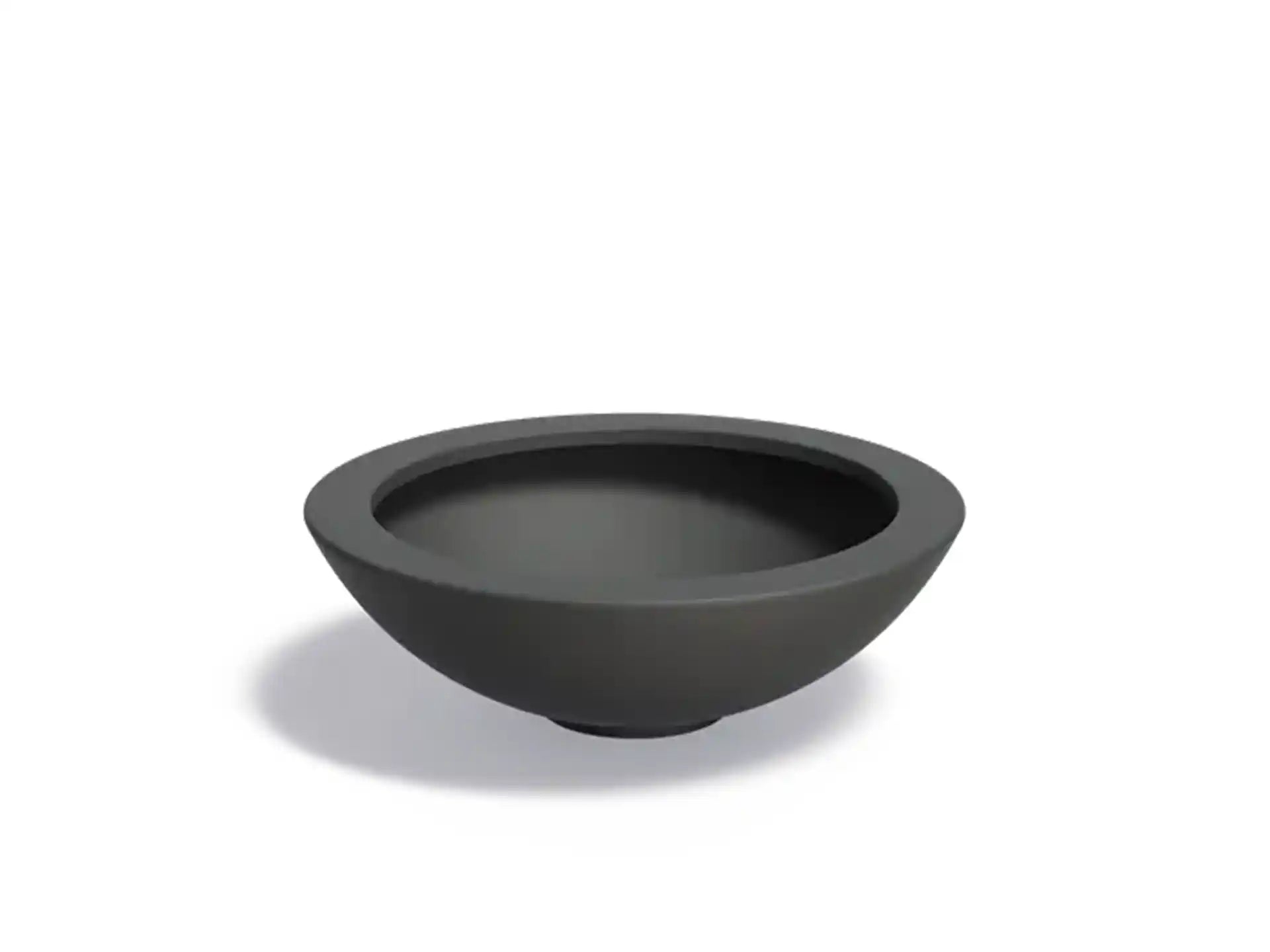 Adezz Ceder Plantenbak Polyester Rond Schaalmodel 120 x 120 x 40 cm Zwartgrijs