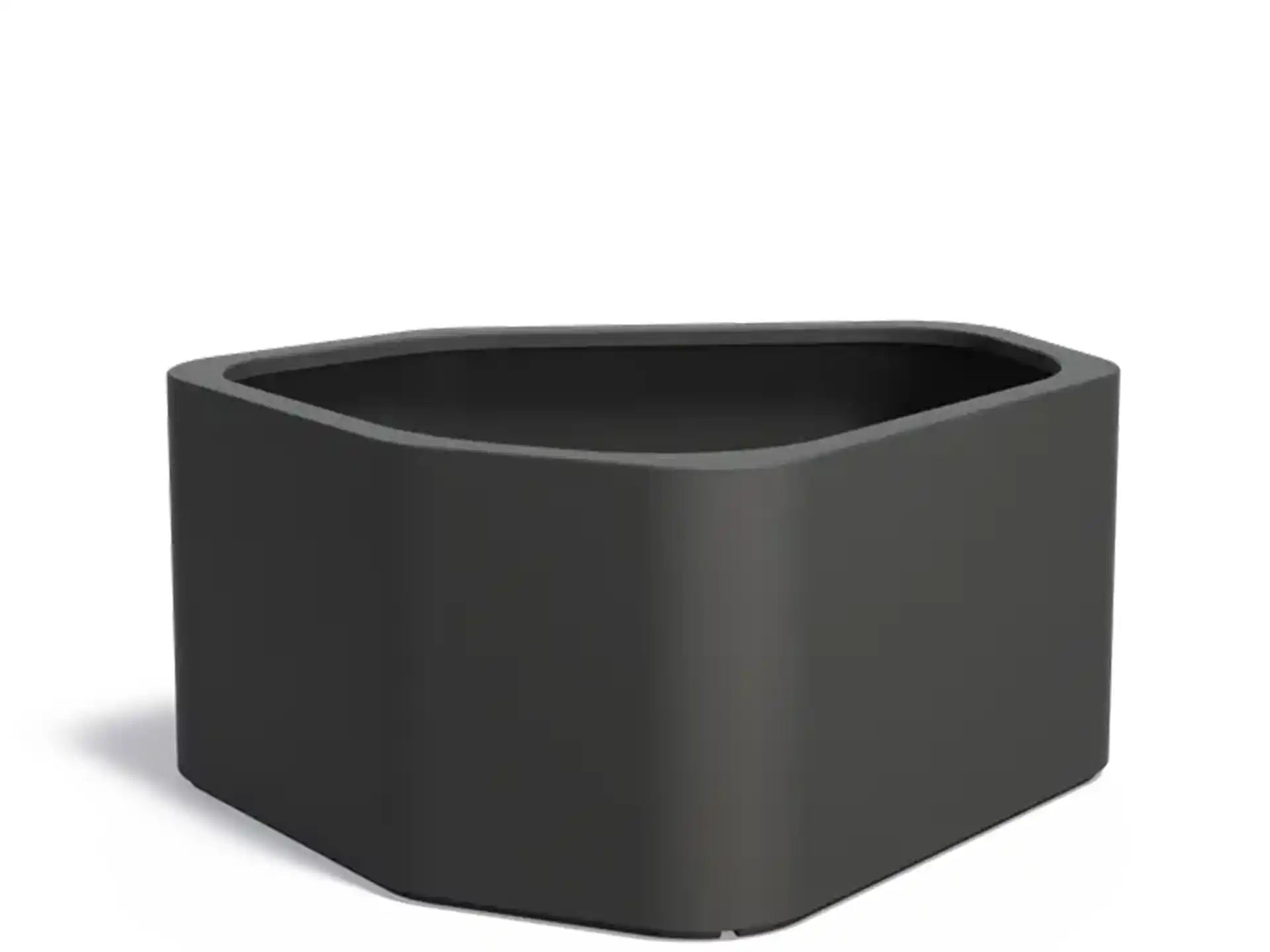 Adezz Shape Plantenbak Polyester Rond Hoeking 130 x 126 x 60 cm Zwartgrijs