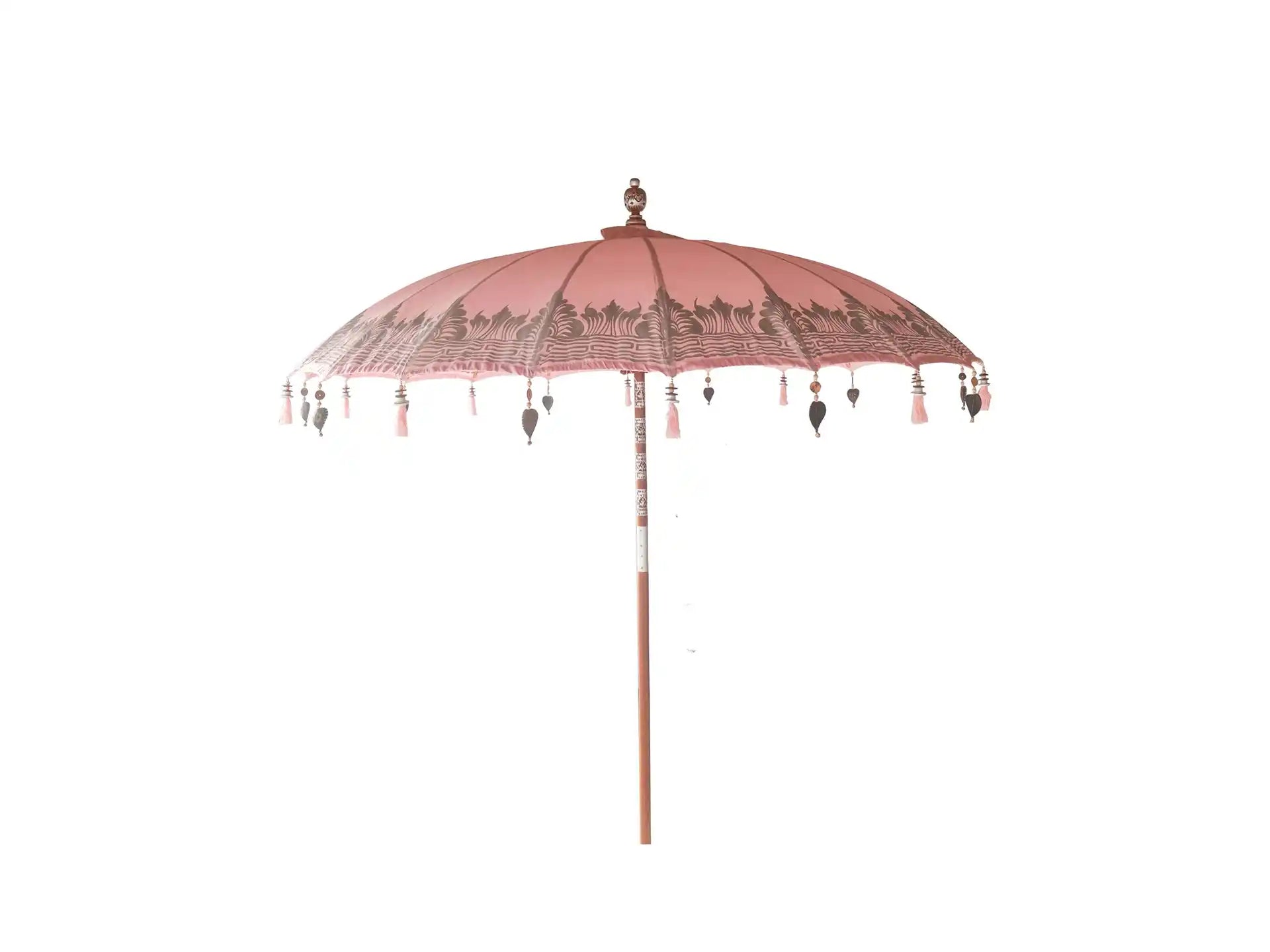Todo Bien - Bali parasol 250 cm - Roze - Half zilveren beschildering