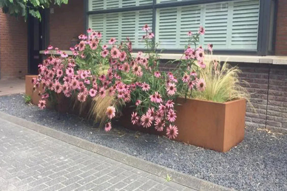 5 redenen om cortenstalen plantenbakken in je tuin te plaatsen
