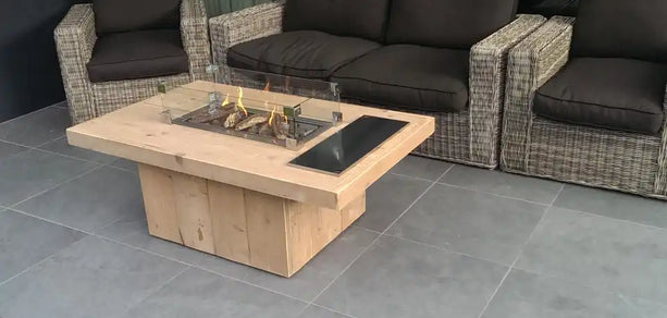 Hoe een inbouwbrander plaatsen in een eettafel. Maak zelf je vuurtafel!