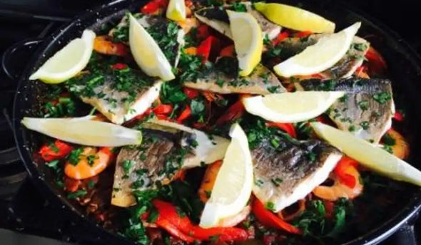 Recept paella met dorade, gamba’s & mosselen