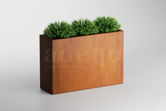 Adeqo cortenstaal plantenbak rechthoek 120 x 40 x 80 cm  - Dikte 2mm - Met bodem