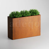 Adeqo cortenstaal plantenbak rechthoek 120 x 40 x 80 cm  - Dikte 2mm - Met bodem