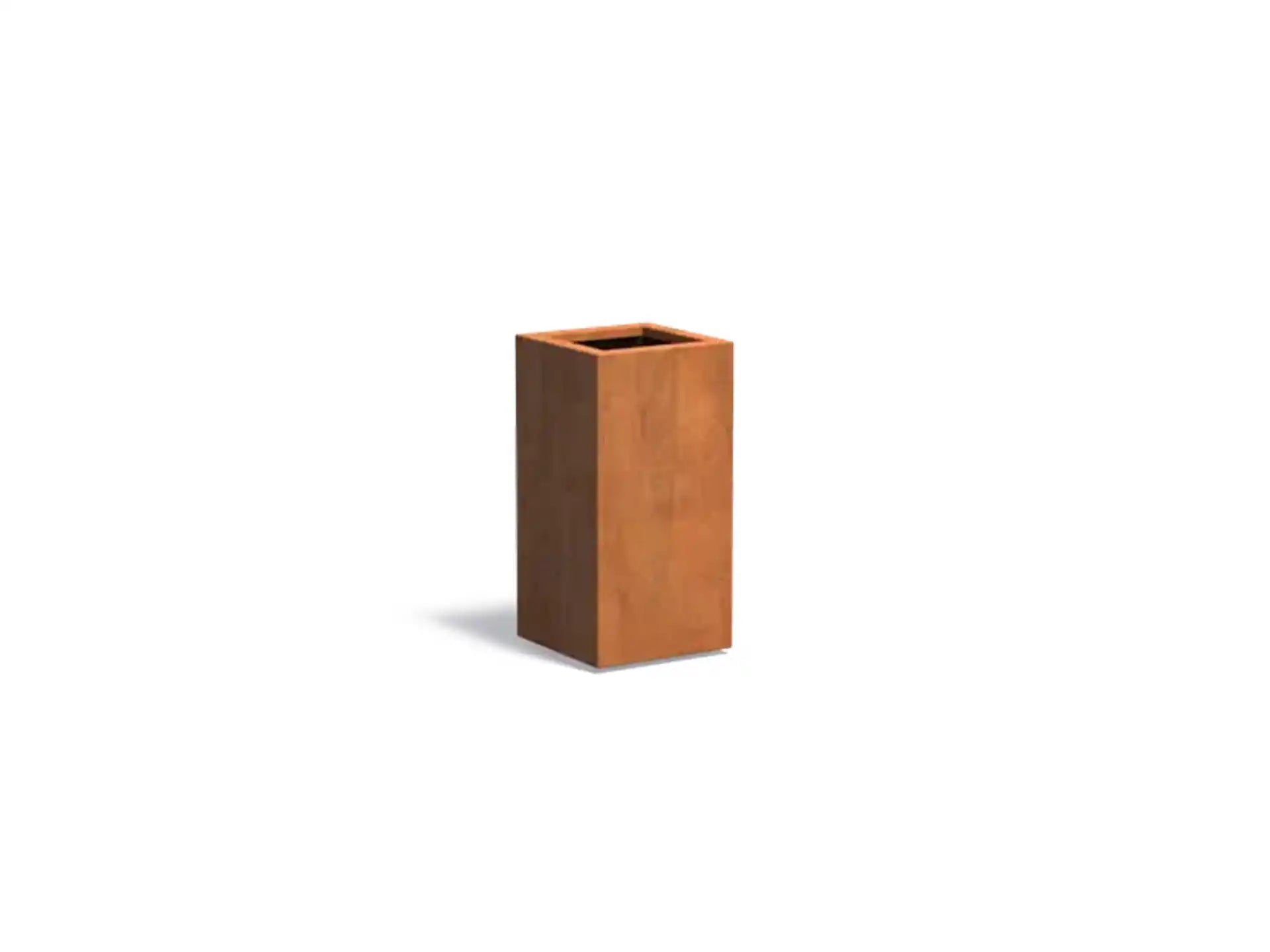 Adezz Carrez Cortenstaal Plantenbak Pilaar Vierkant 40 x 40 x 80 cm - met bodem