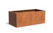 Adezz Carrez rechthoekige cortenstalen plantenbak 200×100×80 cm met bodem, robuust en modern design