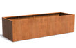 Adezz Carrez cortenstalen plantenbak 300×100×80 cm rechthoekig met bodem, extra diepe tuinbak voor royale beplanting.