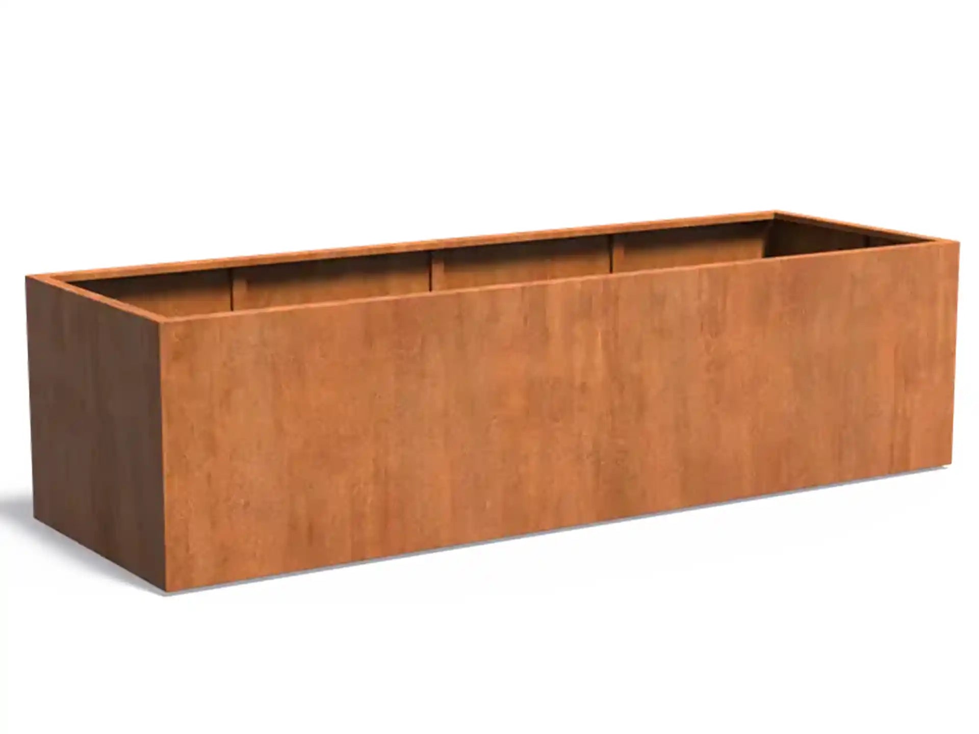 Adezz Carrez Cortenstaal Plantenbak Rechthoek 300 x 100 x 80 cm - met bodem