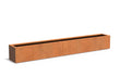 Adezz Carrez cortenstalen rechthoekige plantenbak 300×40×40 cm met bodem, duurzame en strakke tuinbak.