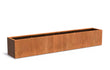 Adezz Carrez cortenstalen rechthoekige plantenbak 300×50×50 cm met bodem, robuuste en stijlvolle tuinbak.