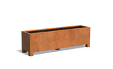 Adezz Carrez Cortenstaal Plantenbak Rechthoek met poten 200 x 50 x 60 cm - met bodem