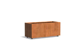 Adezz Carrez Cortenstaal Plantenbak Rechthoek met wielen 120 x 50 x 50 cm - met bodem