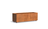 Adezz Carrez Cortenstaal Plantenbak Rechthoek met wielen 150 x 50 x 50 cm - met bodem
