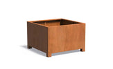 Adezz Carrez Cortenstaal Plantenbak Vierkant met poten 120 x 120 x 80 cm - met bodem