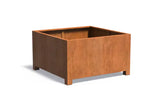Adezz Carrez Cortenstaal Plantenbak Vierkant met poten 140 x 140 x 80 cm - met bodem