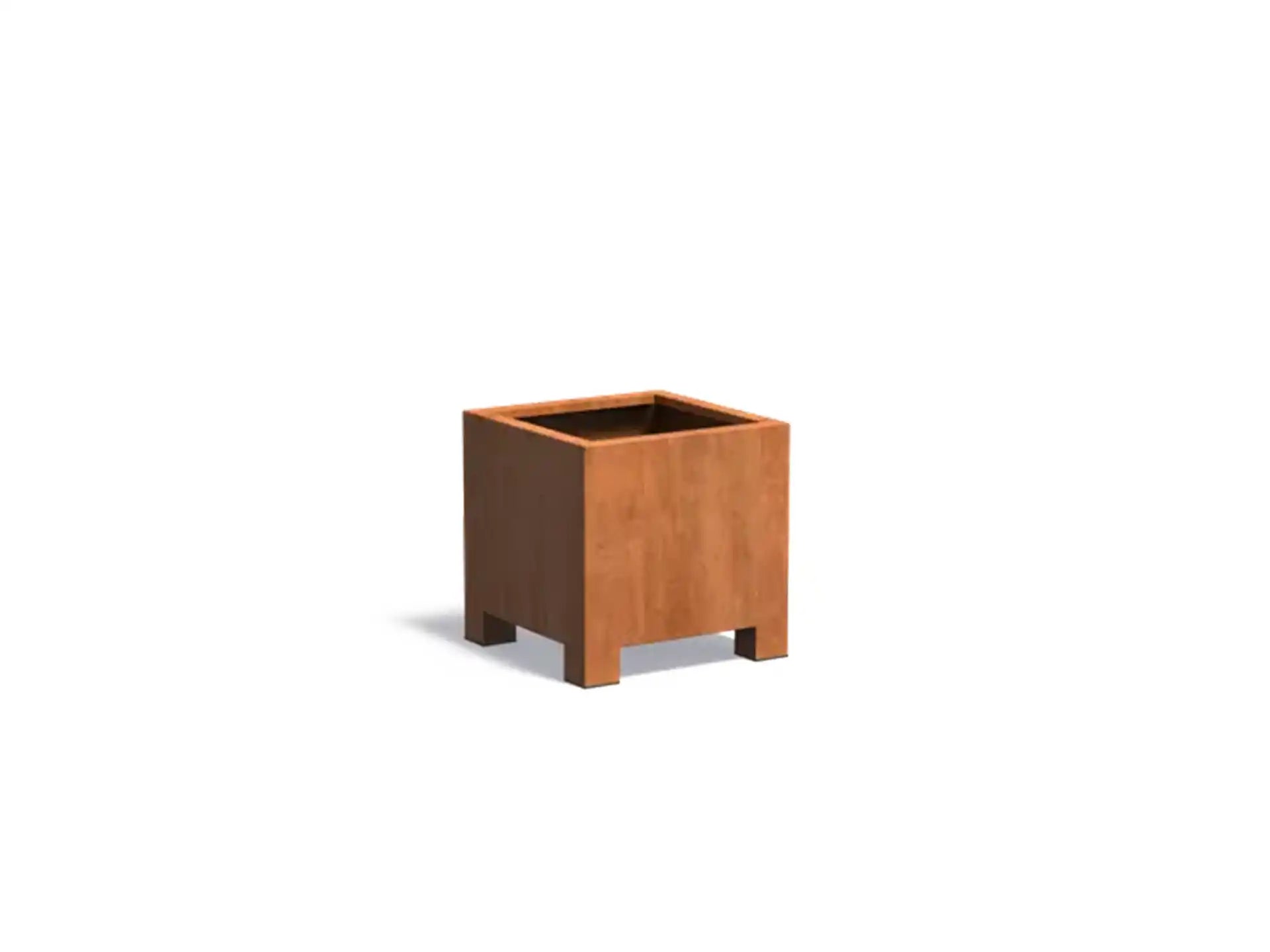 Adezz Carrez Cortenstaal Plantenbak Vierkant met poten 60 x 60 x 60 cm - met bodem
