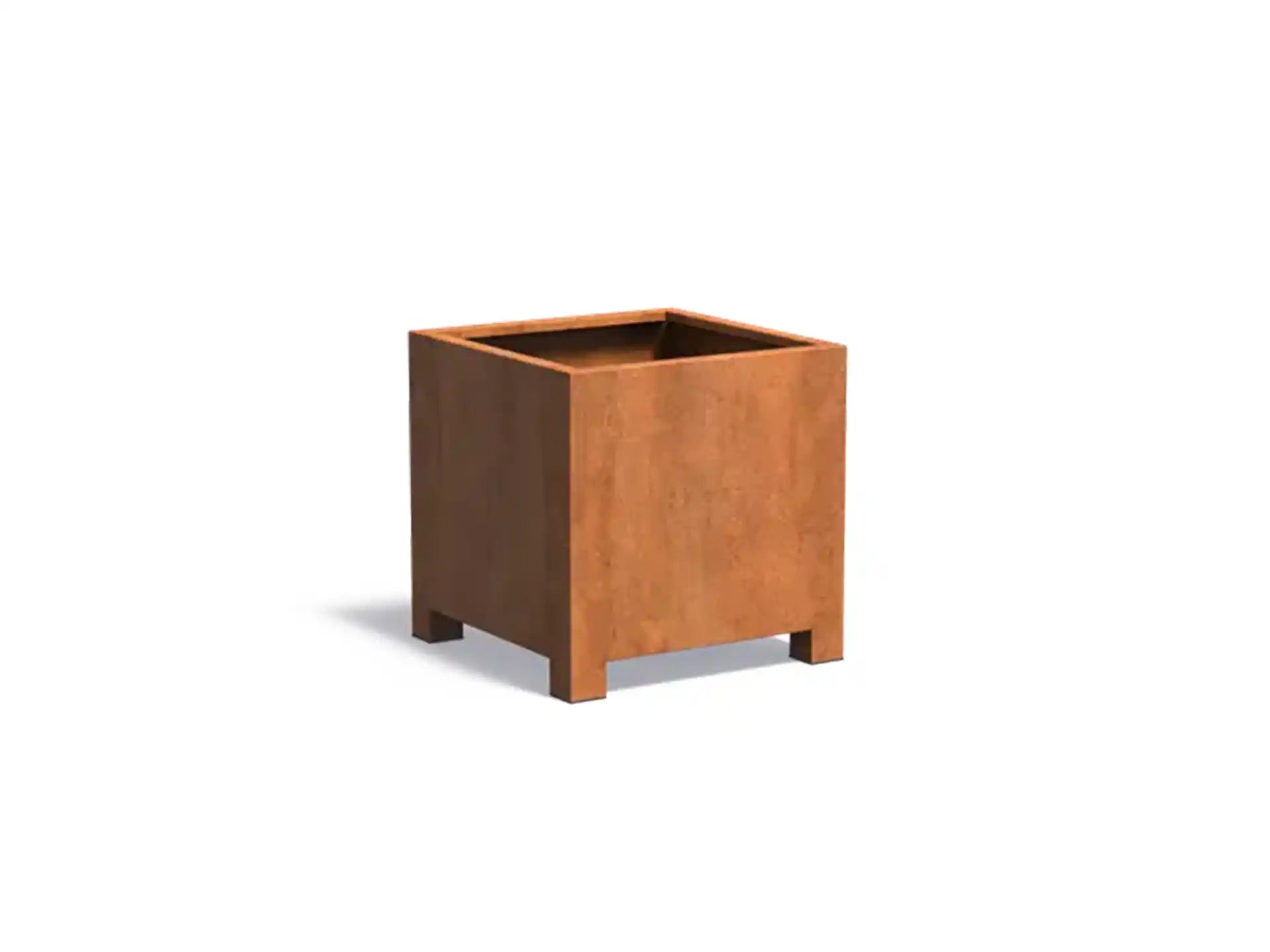 Adezz Carrez Cortenstaal Plantenbak Vierkant met poten 80 x 80 x 80 cm - met bodem