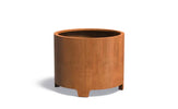 Adezz Circum Cortenstaal Plantenbak Rond met poten 100 x 100 x 80 cm - met bodem