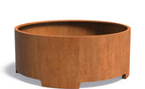 Adezz Circum Cortenstaal Plantenbak Rond met poten 200 x 200 x 80 cm - met bodem