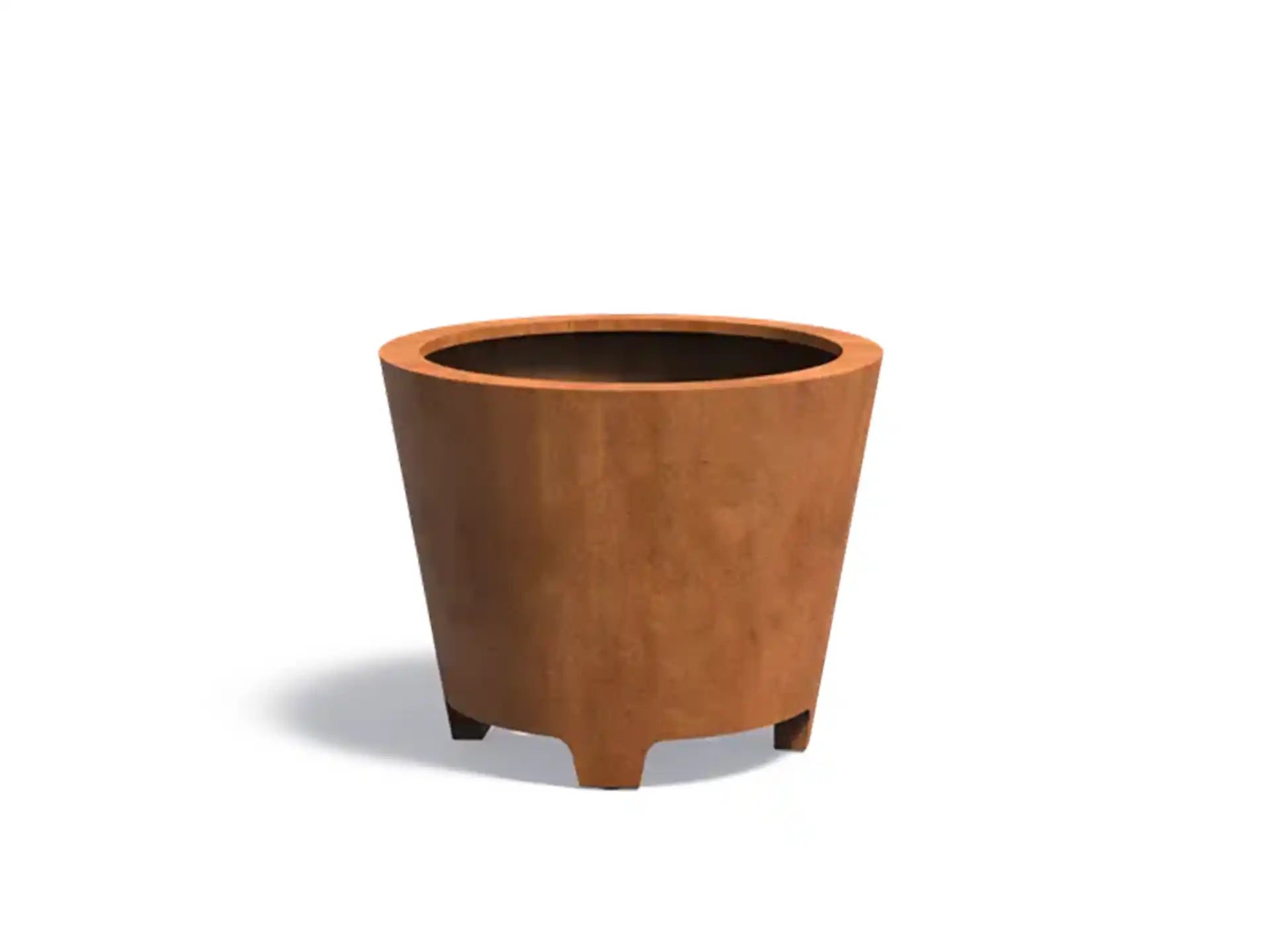 Adezz Conic Cortenstaal Plantenbak Rond met poten 100 x 100 x 80 cm - met bodem