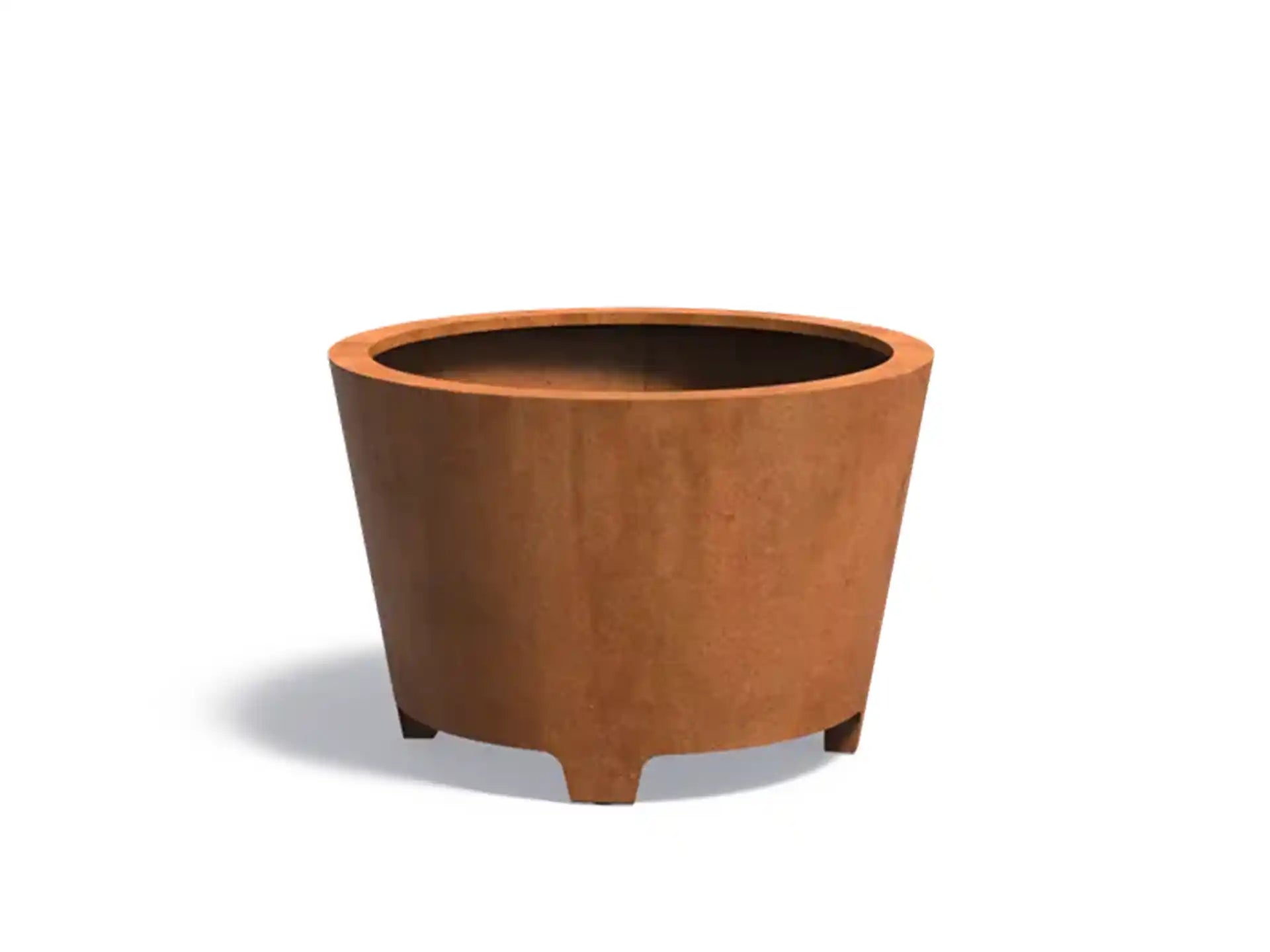Adezz Conic Cortenstaal Plantenbak Rond met poten 120 x 120 x 80 cm - met bodem