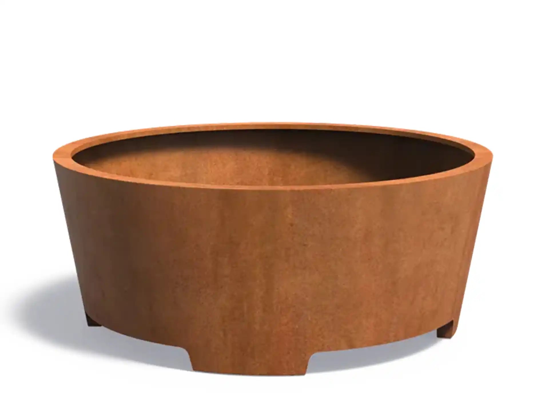 Adezz Conic Cortenstaal Plantenbak Rond met poten 200 x 200 x 80 cm - met bodem