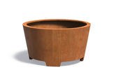 Adezz Conic Cortenstaal Plantenbak Rond met poten 150 x 150 x 80 cm - met bodem
