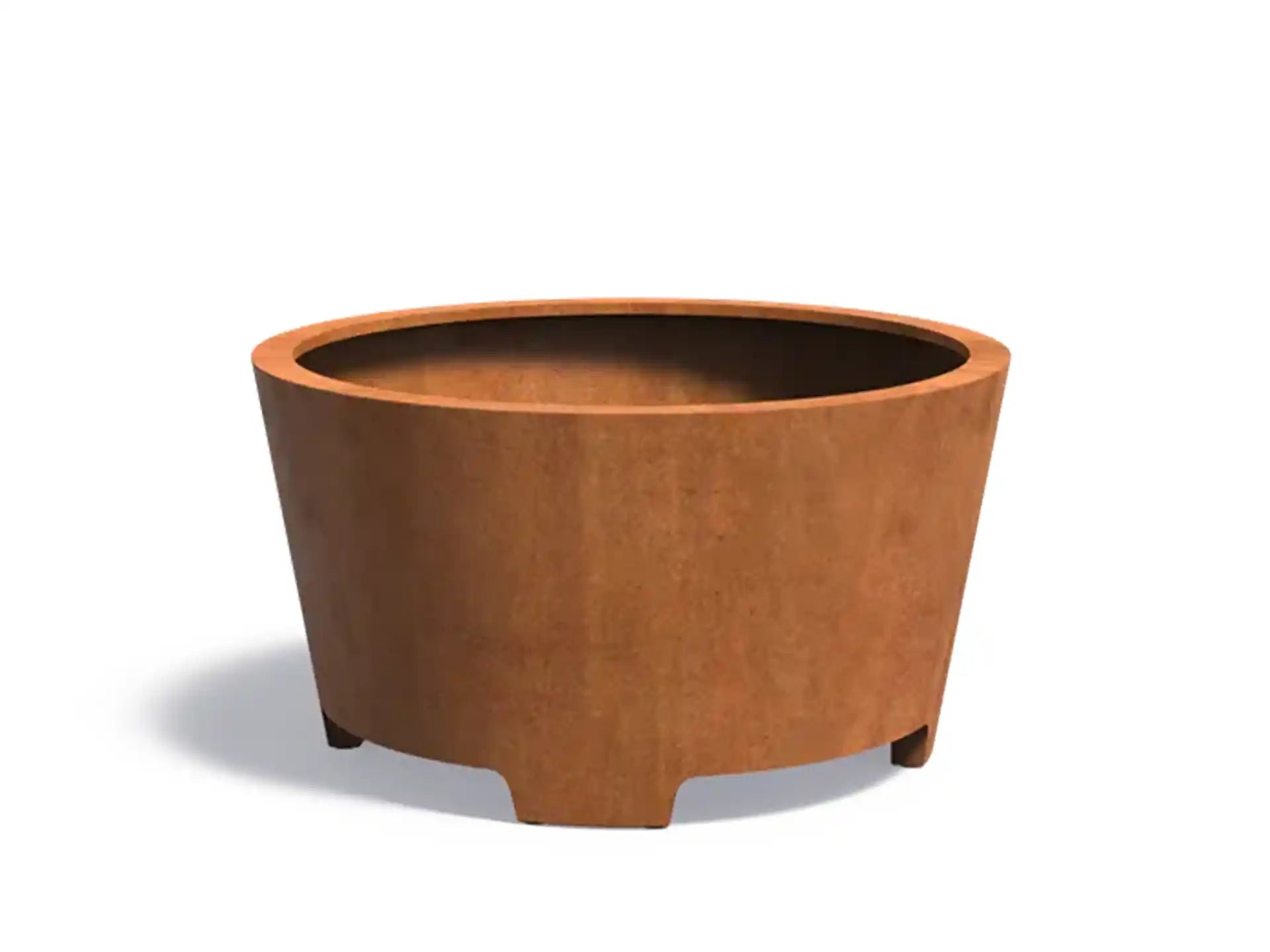 Adezz Conic Cortenstaal Plantenbak Rond met poten 150 x 150 x 80 cm - met bodem