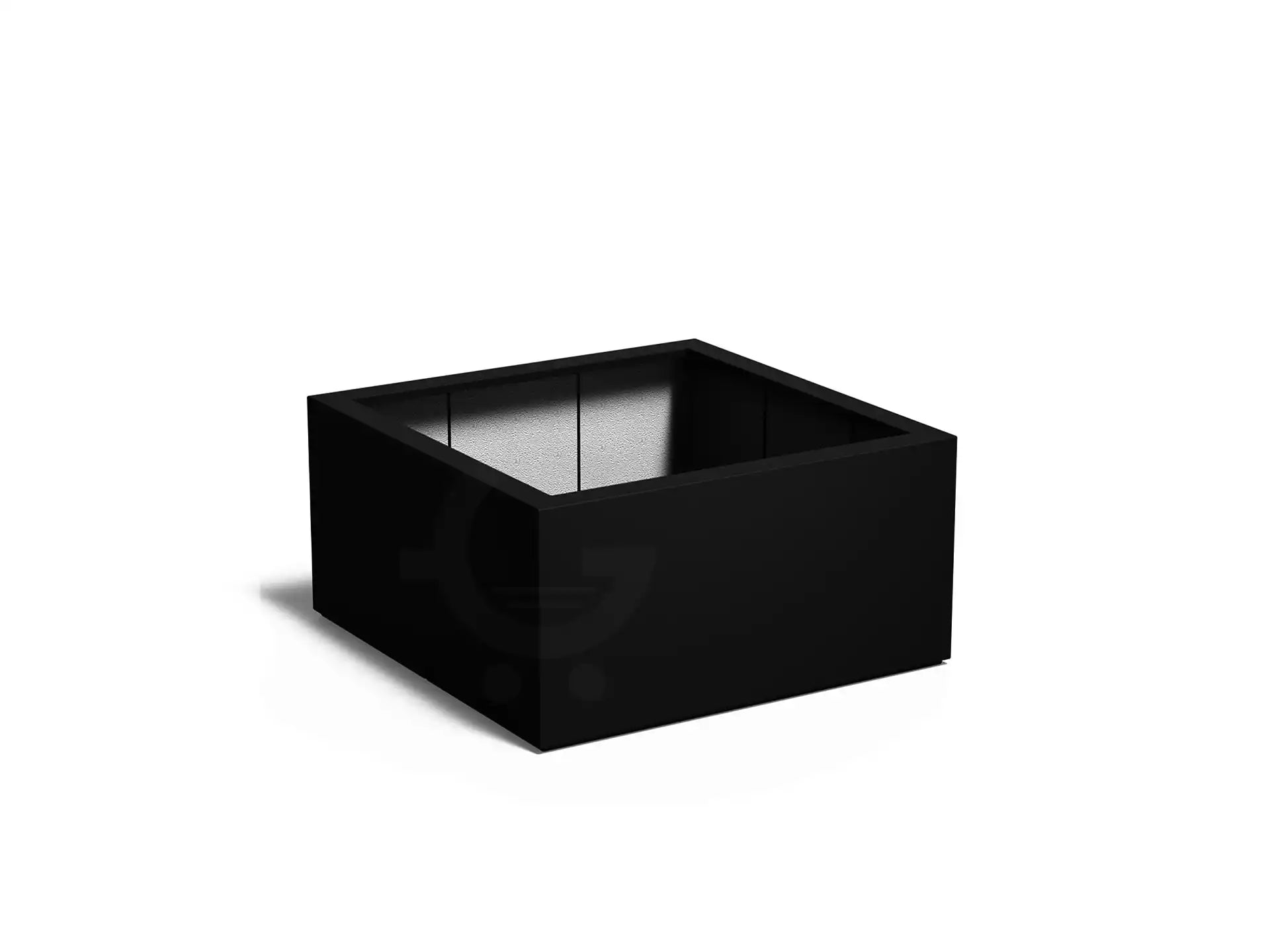 Adezz plantenbak Carrez in polyester, vierkante plantenbak 120 x 120 x 60 cm in gitzwart.