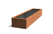 Adezz vijver van cortenstaal 400 x 100 x 60 cm met stoere roestkleur en duurzame afwerking voor een moderne tuin