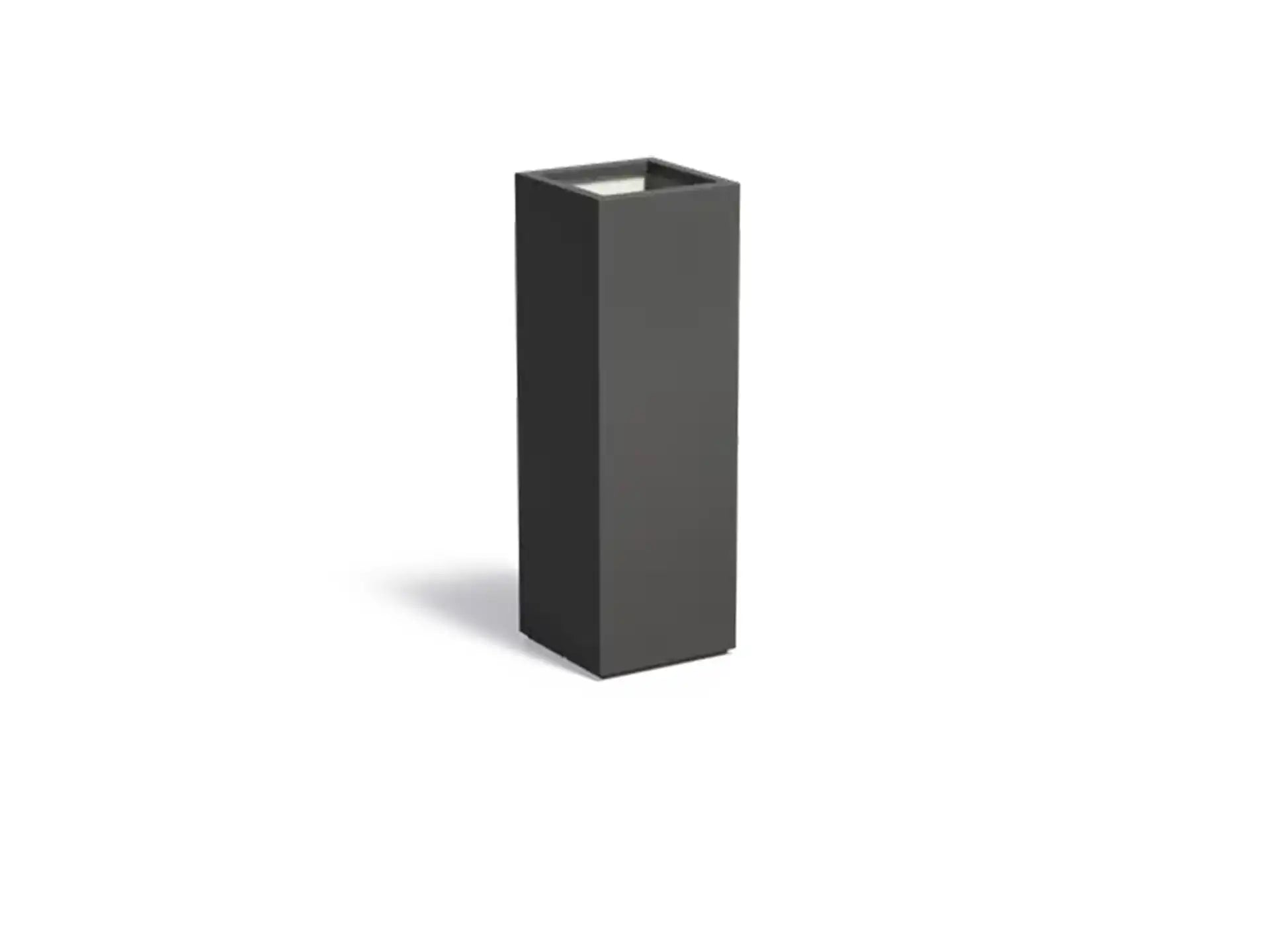 Adezz Carrez Plantenbak Polyester Vierkant 40 x 40 x 120 cm Zwartgrijs