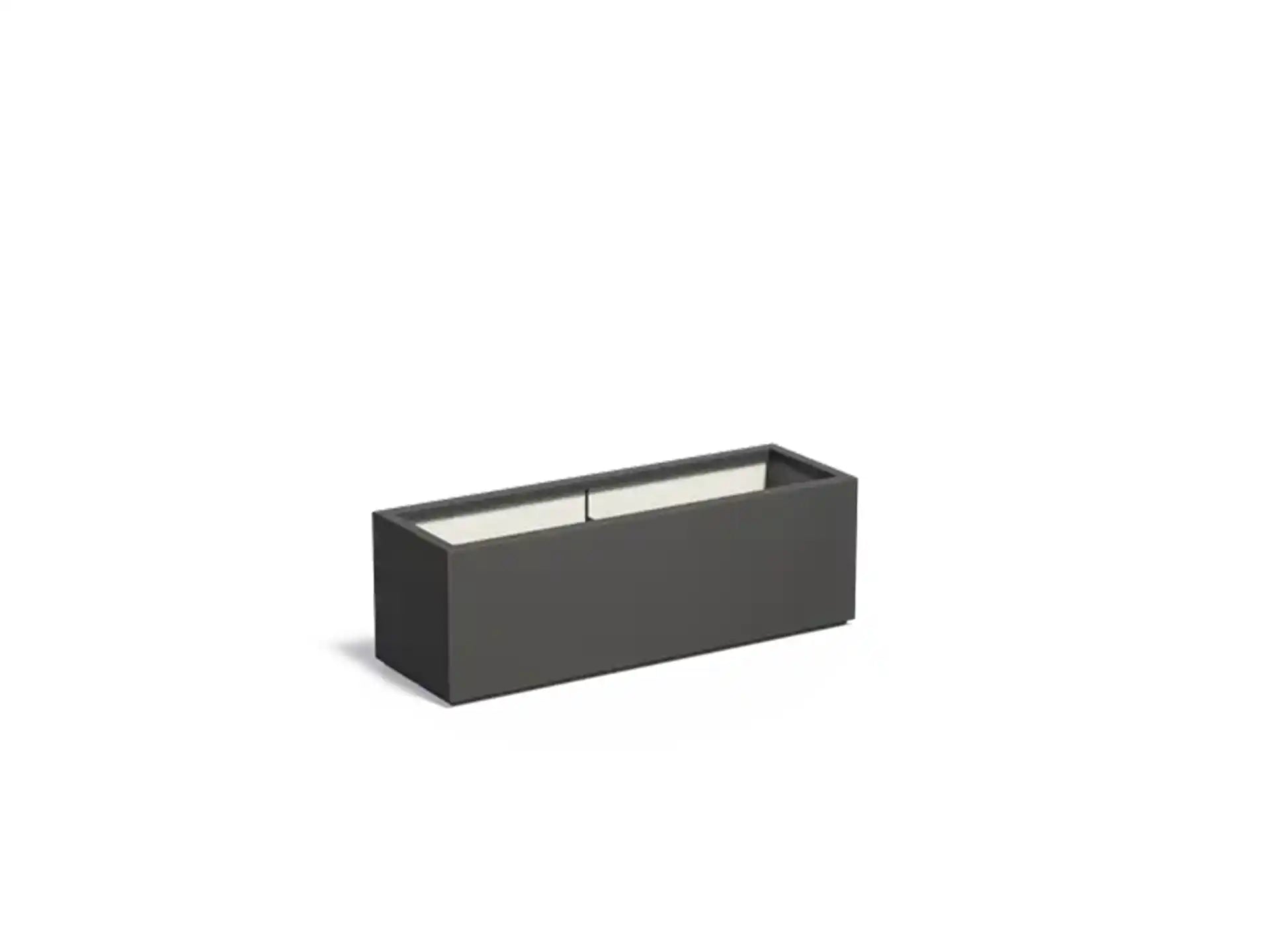 Adezz Carrez Plantenbak Polyester Rechthoek 120 x 40 x 40 cm Zwartgrijs