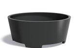 Adezz Conic Aluminium Plantenbak Rond met Poten 200 x 200 x 80 cm Zwartgrijs