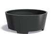 Adezz Conic Aluminium Plantenbak Rond met Poten 200 x 200 x 80 cm Zwartgrijs