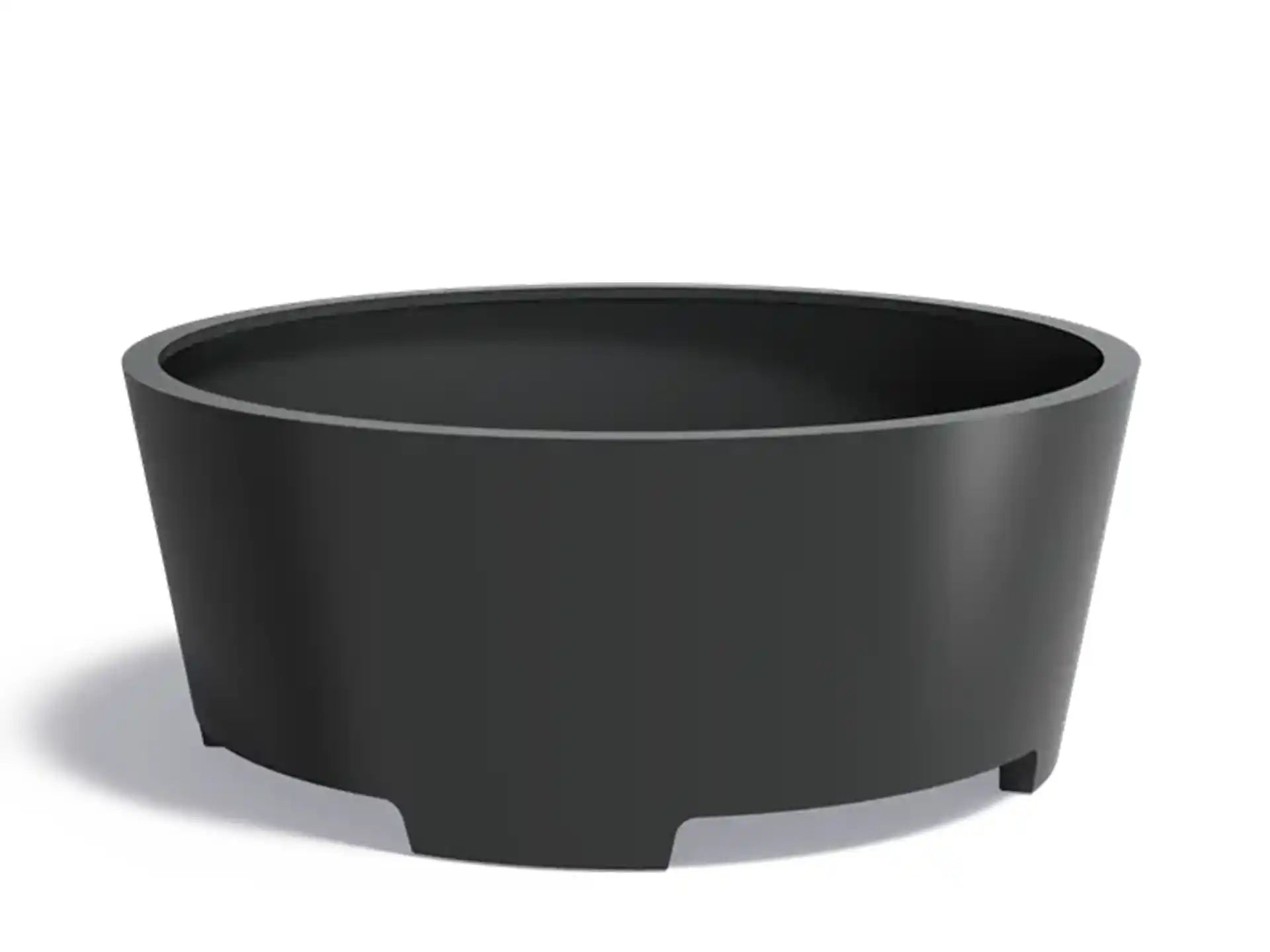 Adezz Conic Aluminium Plantenbak Rond met Poten 200 x 200 x 80 cm Zwartgrijs