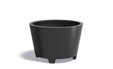 Adezz Conic Aluminium Plantenbak Rond met Poten 120 x 120 x 80 cm Zwartgrijs